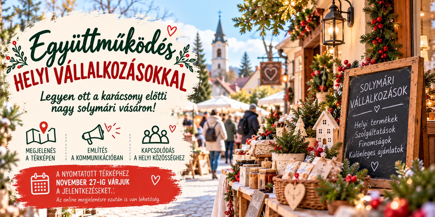 Együttműködés helyi vállalkozásokkal: megjelenés a térképen, említés a kommunikációban, kapcsolódás a helyi közösséghez. A nyomtatott térképhez november 27-ig várjuk a jelentkezéseket.